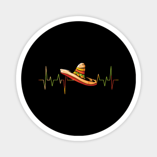 Heartbeat Sombrero Heartbeat Mexico Cinco Magnet